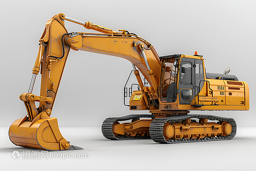 黃色挖掘機(jī) 建筑工程中的關(guān)鍵機(jī)械制造